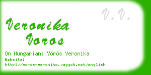 veronika voros business card